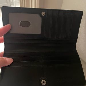 COPY - Black leather thin wallet 71/2 W x 4 H